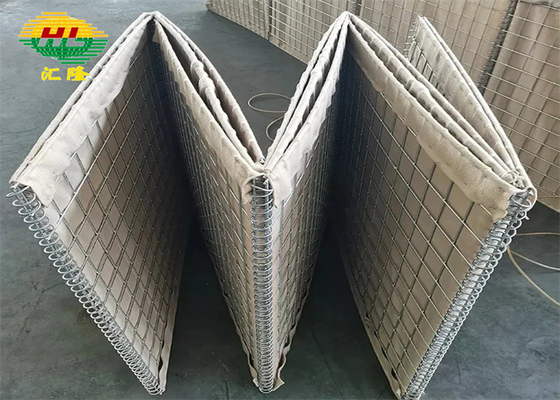 Hl1-12 กัลฟานเคลือบ Hesco ป้องกันห่วงหุ่นยนต์ welded ความยาว 1.21m-33m