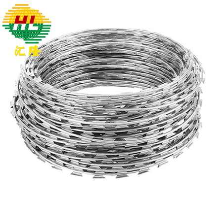 BTO-18 สแตนเลสเหล็กเหล็กกระปุก Concertina Razor Wire Fence สําหรับการป้องกันทหารและความปลอดภัยชายแดน