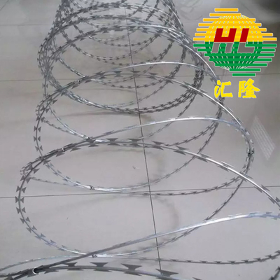 BTO-22 Concertina Razor Wire Coils สายดึงสูง Ss 304 สแตนเลส 316 สแตนเลสหมักร้อน