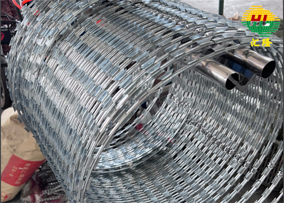 Concertina Razor Wire ทนทานต่อการกัดกร่อน การติดตั้งง่าย ความปลอดภัยสูงสุด