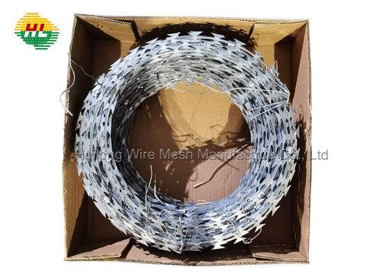 ลวดมีดโกน Concertina 2.5 มม. สแตนเลสม้วนละ 100 ม