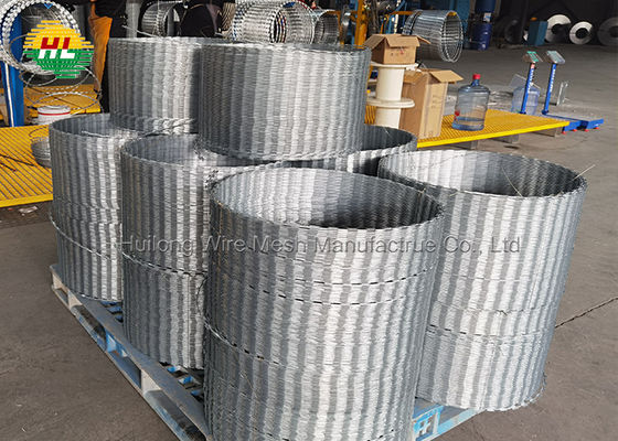 HUILONG 18 นิ้วมีดโกนลวดม้วน 50Ft คลิปวีนาลวด