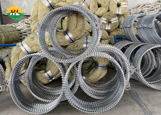 BTO-22 2.8MM สายโค้ล Hotdip กระปุกขอบ Concertina Razor Wire
